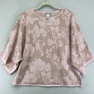 Draper’s & Damons Women’s Pullover Sweater XL Pink 3/4 Sleeves Beautiful EUC